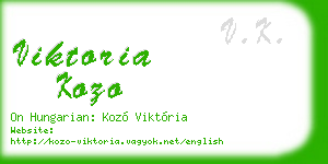 viktoria kozo business card