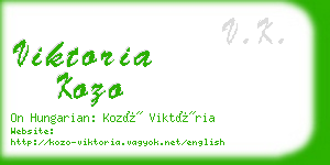 viktoria kozo business card